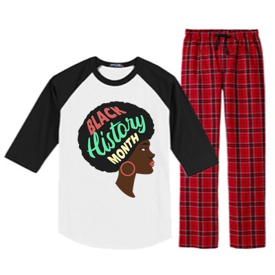 Black History Month Female African American Raglan Sleeve Pajama Set