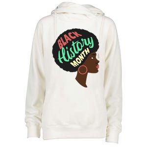 Black History Month Female African American Womens Funnel Neck Pullover Hood