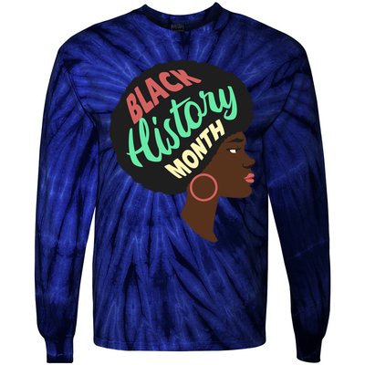 Black History Month Female African American Tie-Dye Long Sleeve Shirt