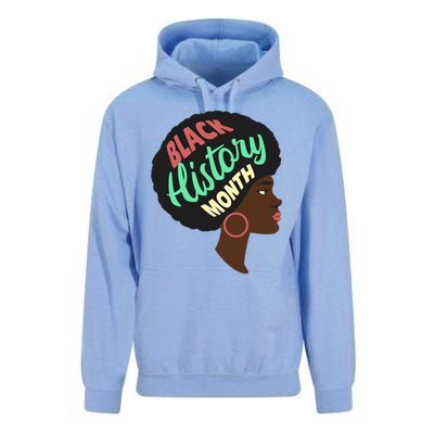 Black History Month Female African American Unisex Surf Hoodie