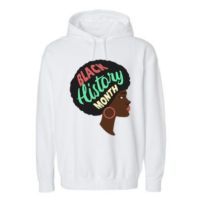 Black History Month Female African American Garment-Dyed Fleece Hoodie