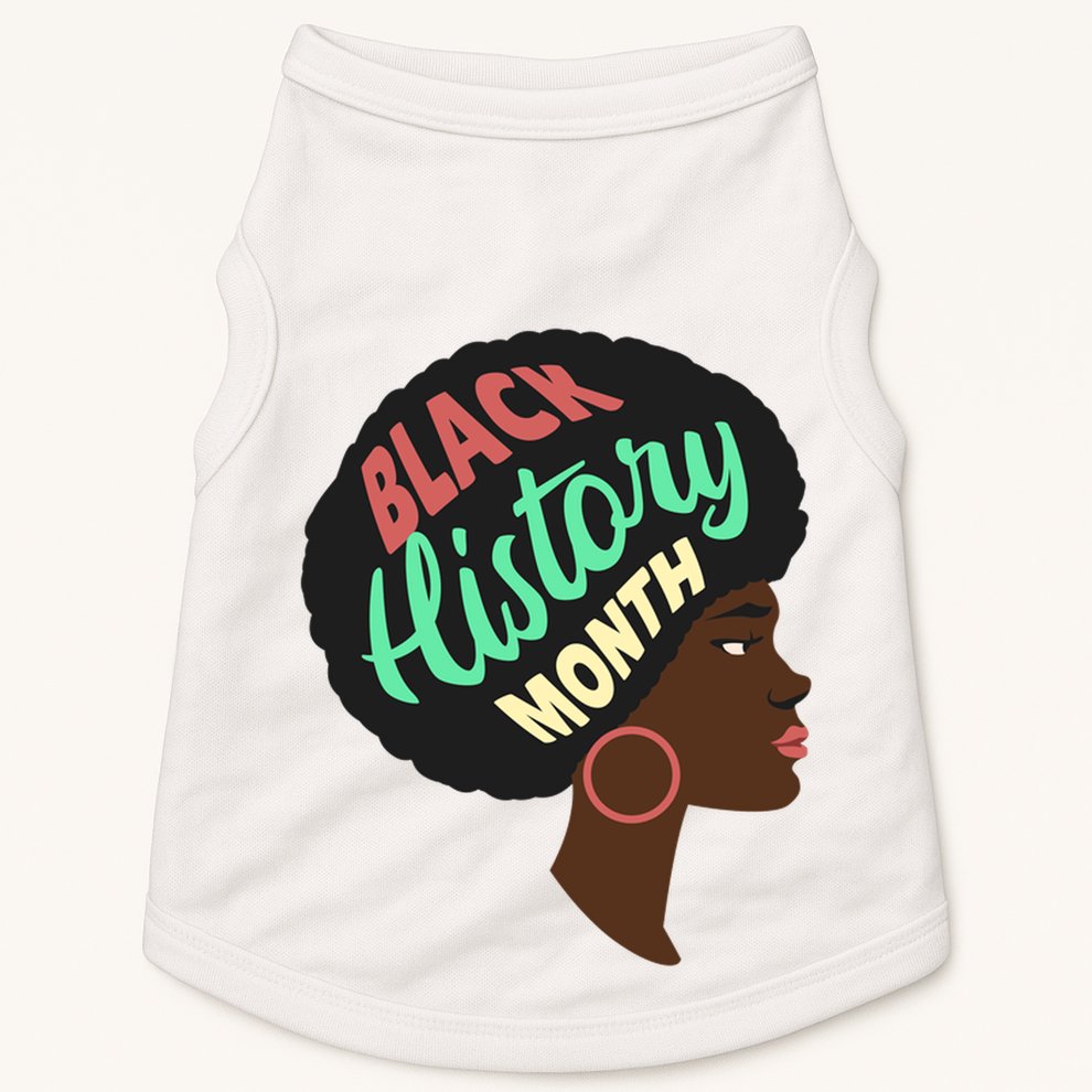 Black History Month Female African American Doggie Tank