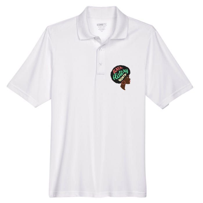 Black History Month Female African American Men's Origin Performance Pique Polo