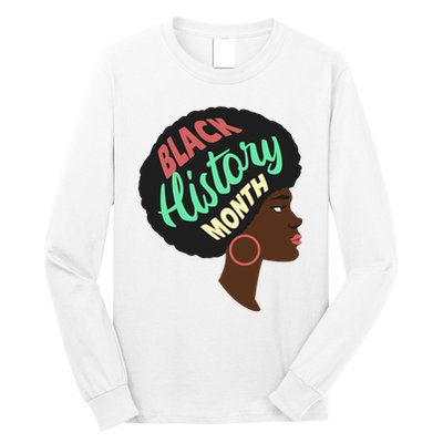 Black History Month Female African American Long Sleeve Shirt