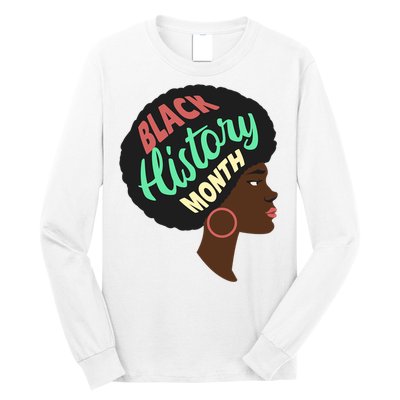 Black History Month Female African American Long Sleeve Shirt