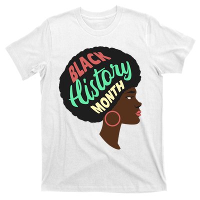 Black History Month Female African American T-Shirt