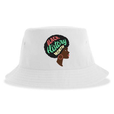 Black History Month Female African American Sustainable Bucket Hat