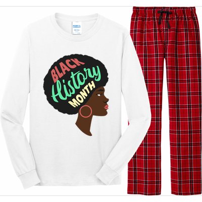 Black History Month Female African American Long Sleeve Pajama Set