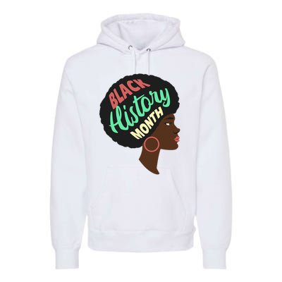 Black History Month Female African American Premium Hoodie