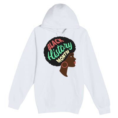 Black History Month Female African American Premium Pullover Hoodie