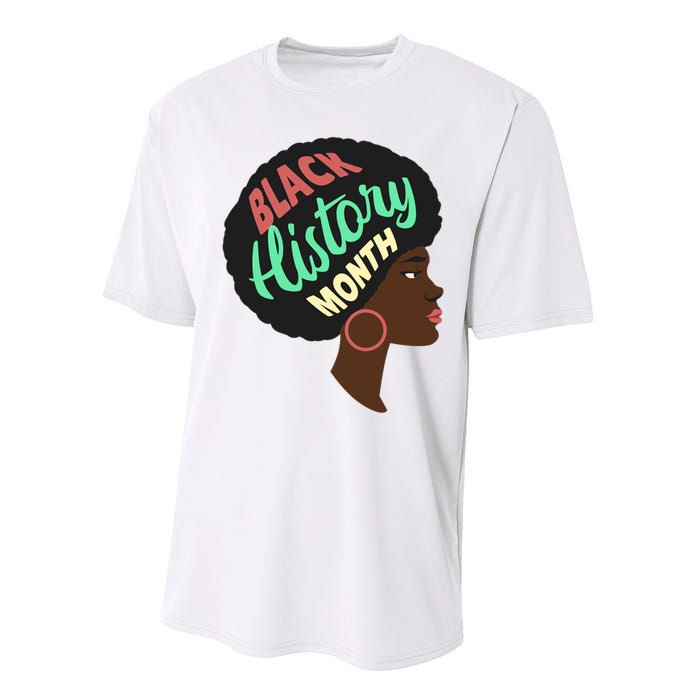 Black History Month Female African American Performance Sprint T-Shirt