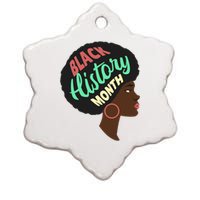 Black History Month Female African American Ceramic Star Ornament