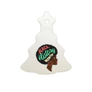 Black History Month Female African American Ceramic Tree Ornament