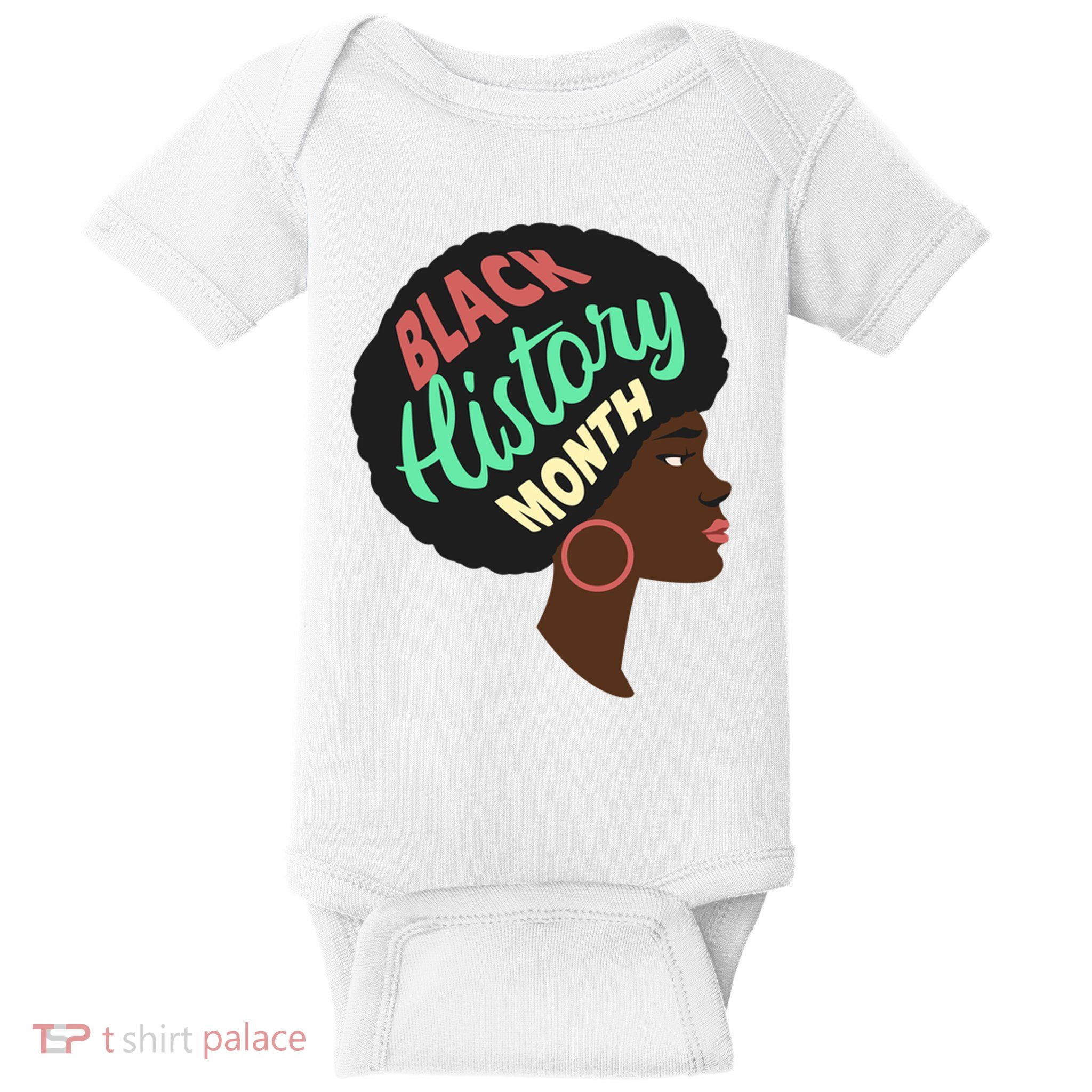 Black History Month Female African American Baby Bodysuit