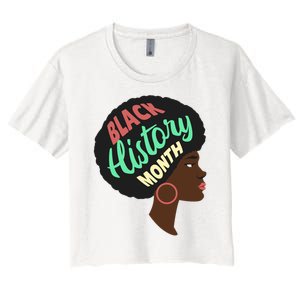 Black History Month Female African American Women's Crop Top Tee