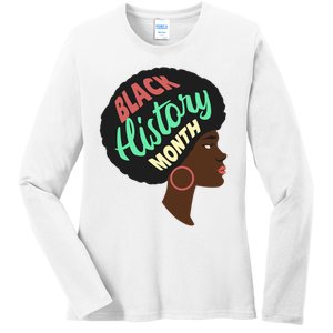 Black History Month Female African American Ladies Long Sleeve Shirt