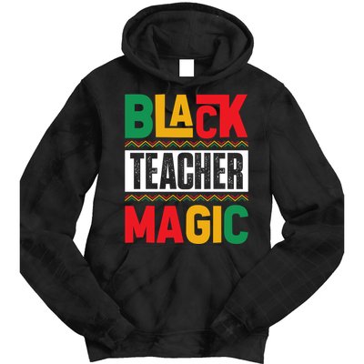 Black History Month Teacher Magic Graphic Tie Dye Hoodie