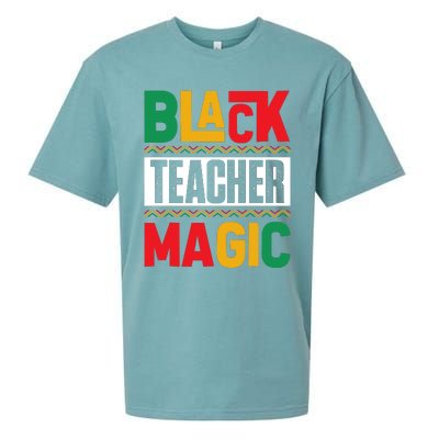 Black History Month Teacher Magic Graphic Sueded Cloud Jersey T-Shirt