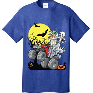 Boy Halloween Monster Truck Pumpkin Mummy Dinosaur T Rex T-Shirt