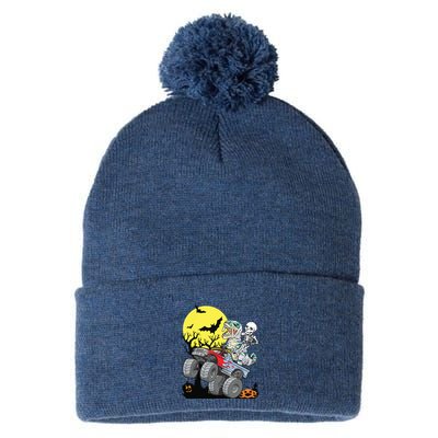 Boy Halloween Monster Truck Pumpkin Mummy Dinosaur T Rex Pom Pom 12in Knit Beanie
