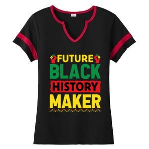 Black History Month Future Maker Graphic Ladies Halftime Notch Neck Tee