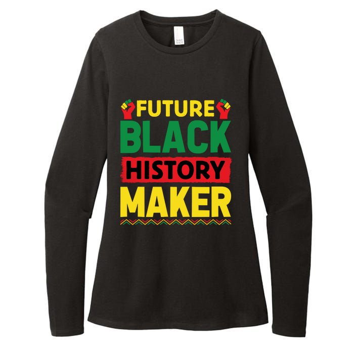 Black History Month Future Maker Graphic Womens CVC Long Sleeve Shirt