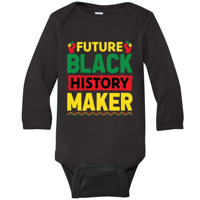 Black History Month Future Maker Graphic Baby Long Sleeve Bodysuit