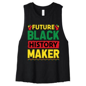 Black History Month Future Maker Graphic Women's Racerback Cropped Tank