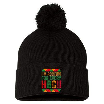 Black History Month IM Rooting For Every Hbcu Juneth Pom Pom 12in Knit Beanie