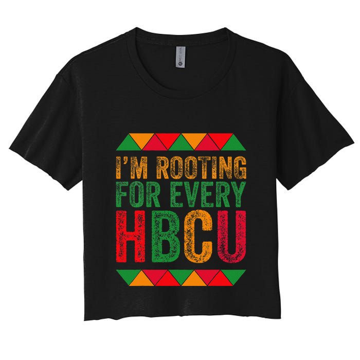 Black History Month IM Rooting For Every Hbcu Juneth Women's Crop Top Tee