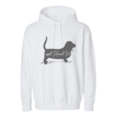 Basset Hound Mom Gift Garment-Dyed Fleece Hoodie