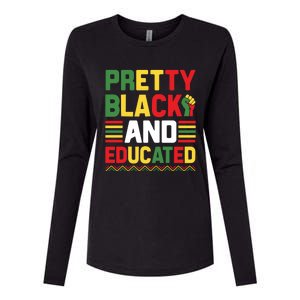 Black History Month Celebration Print Womens Cotton Relaxed Long Sleeve T-Shirt