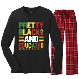 Black History Month Celebration Print Women's Long Sleeve Flannel Pajama Set 