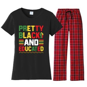 Black History Month Celebration Print Women's Flannel Pajama Set