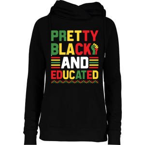 Black History Month Celebration Print Womens Funnel Neck Pullover Hood