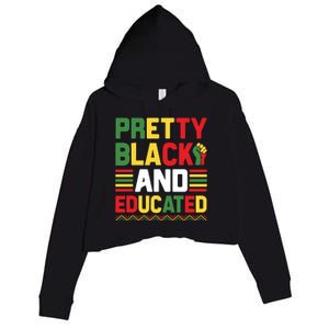 Black History Month Celebration Print Crop Fleece Hoodie