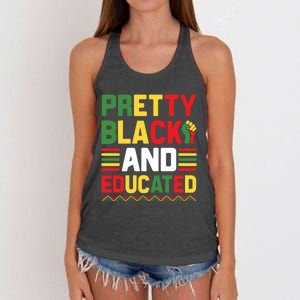 Black History Month Celebration Print Women's Knotted Racerback Tank