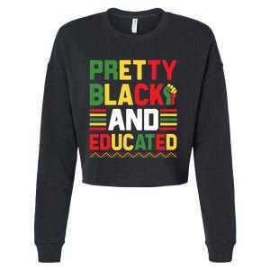 Black History Month Celebration Print Cropped Pullover Crew