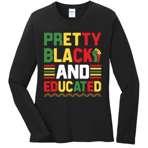 Black History Month Celebration Print Ladies Long Sleeve Shirt