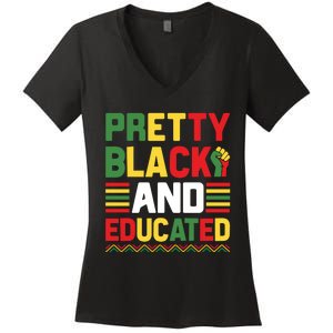 Black History Month Celebration Print Women's V-Neck T-Shirt