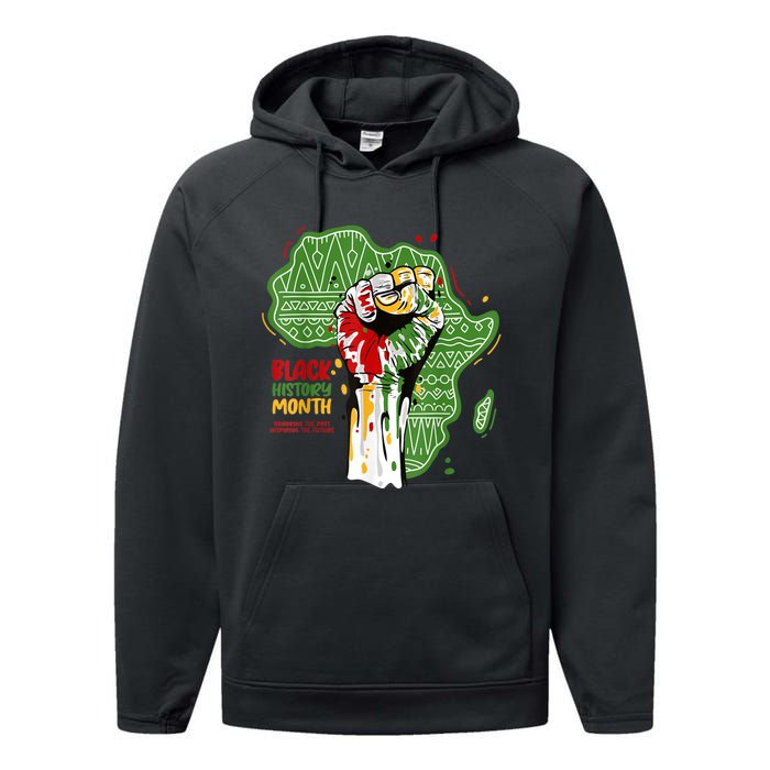 Black History Month Pride Fist Juneteenth Performance Fleece Hoodie