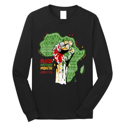 Black History Month Pride Fist Juneteenth Long Sleeve Shirt