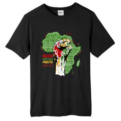 Black History Month Pride Fist Juneteenth Tall Fusion ChromaSoft Performance T-Shirt