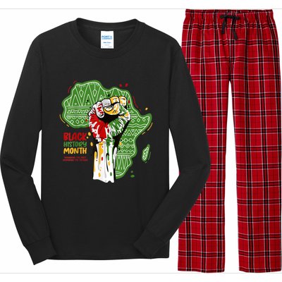 Black History Month Pride Fist Juneteenth Long Sleeve Pajama Set