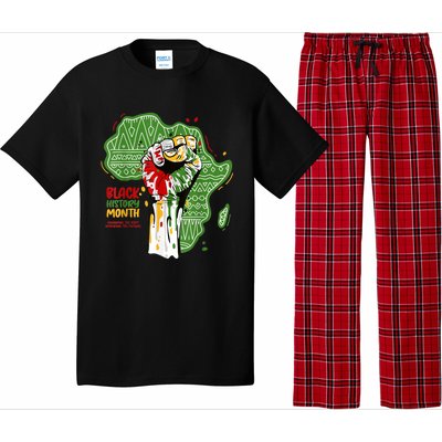 Black History Month Pride Fist Juneteenth Pajama Set