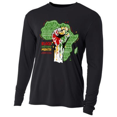 Black History Month Pride Fist Juneteenth Cooling Performance Long Sleeve Crew