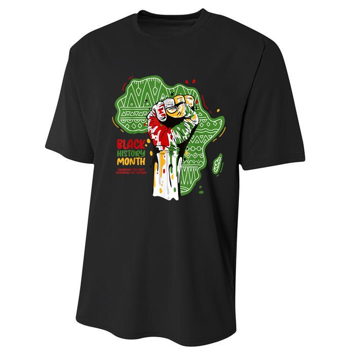 Black History Month Pride Fist Juneteenth Performance Sprint T-Shirt