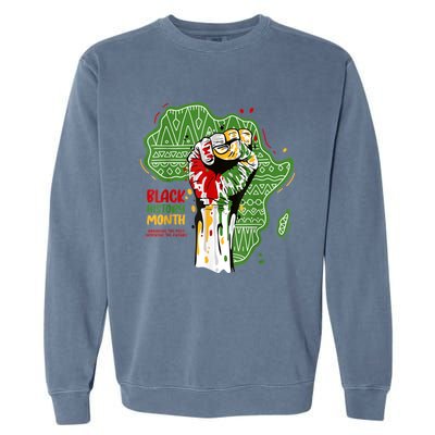 Black History Month Pride Fist Juneteenth Garment-Dyed Sweatshirt