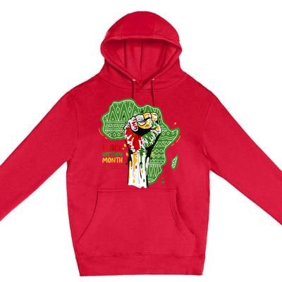 Black History Month Pride Fist Juneteenth Premium Pullover Hoodie