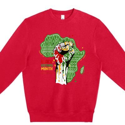 Black History Month Pride Fist Juneteenth Premium Crewneck Sweatshirt